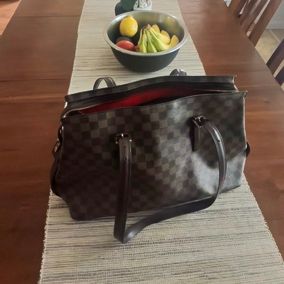 Louis Vuitton Dark Brown Checkered Tote - Picture 2 of 5
